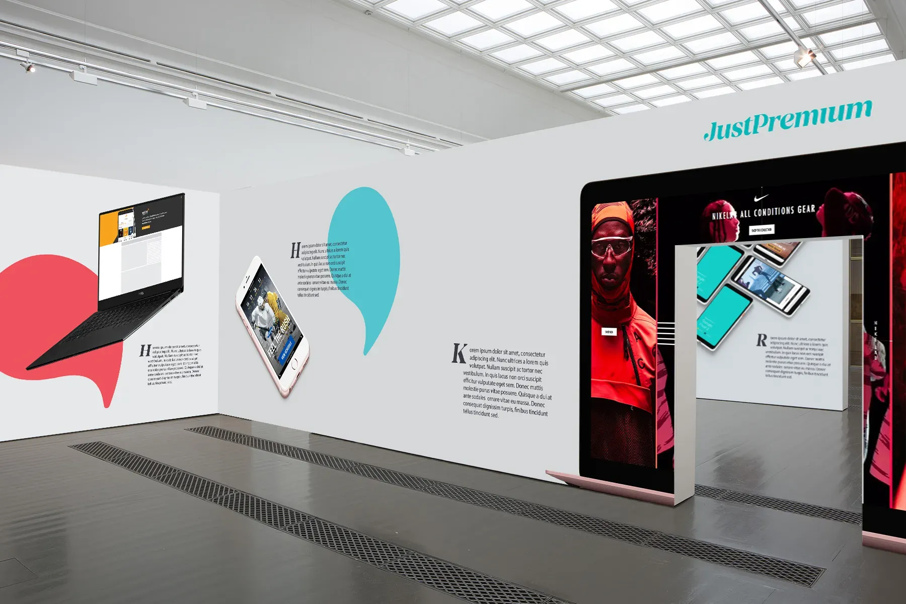 Second concept for the JustPremium Gallary theme but based around existing branding