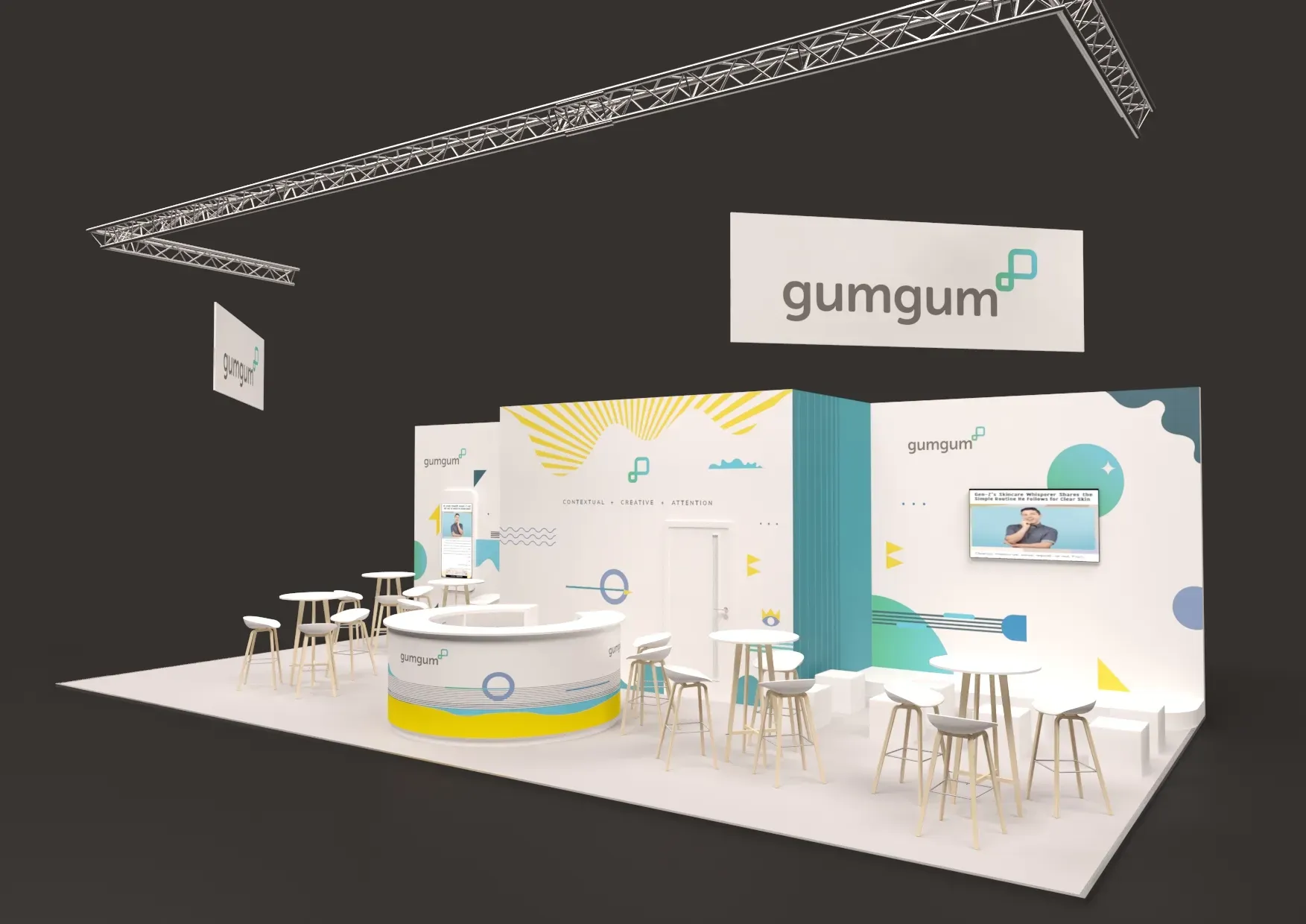 Booth render from right side