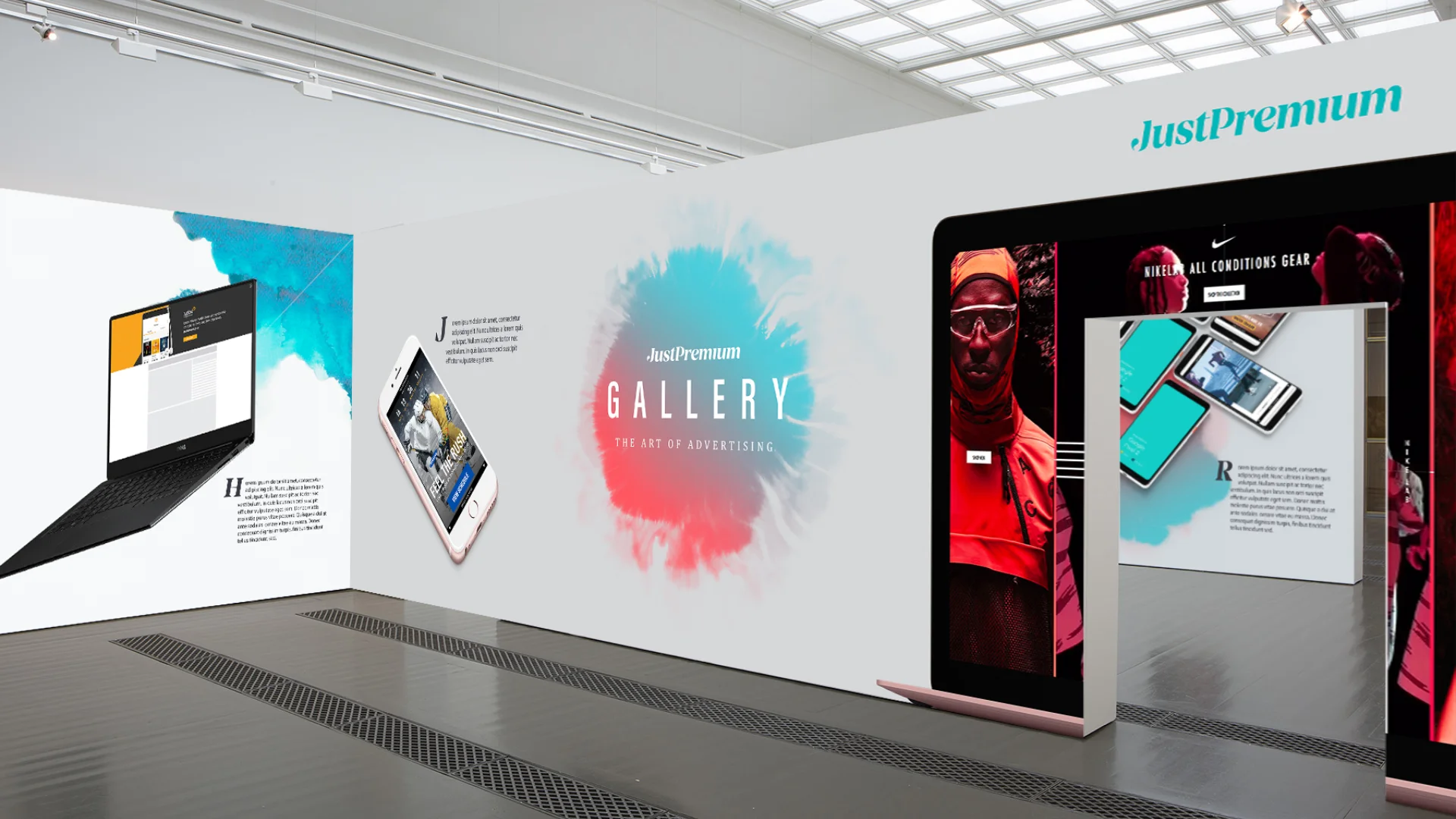 Concept for the 2018 activation for JustPremium at DMEXCO